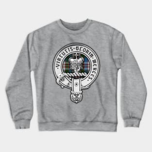 Clan Donnachaidh (Robertson) Crest Badge infilled with Robertson Dress Tartan Crewneck Sweatshirt